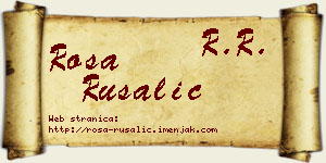 Rosa Rusalić vizit kartica